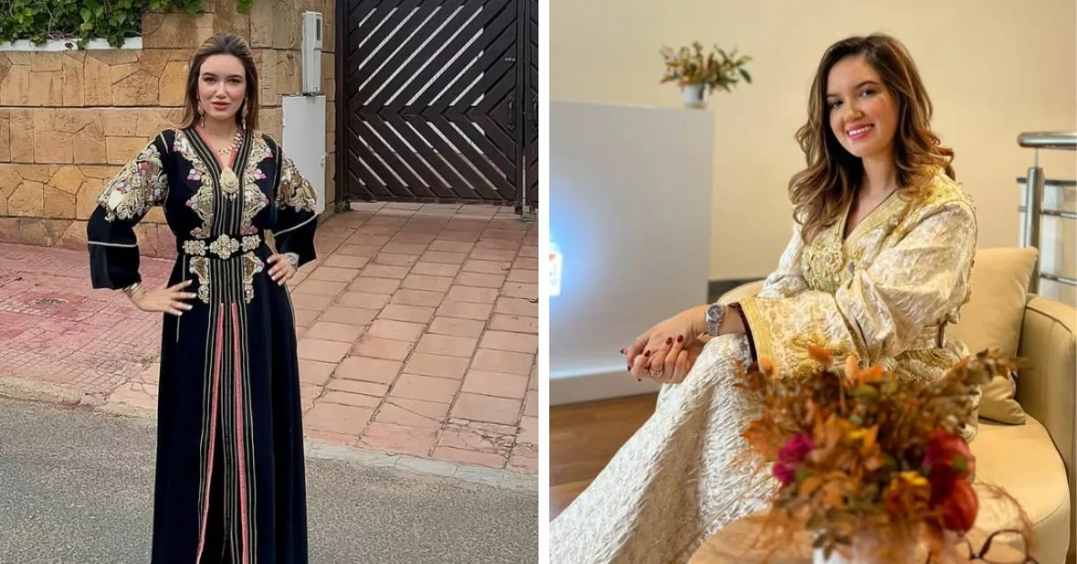 نهيلة أقلعي تتألق بقفطان مغربي راقي في احدى الحفلات