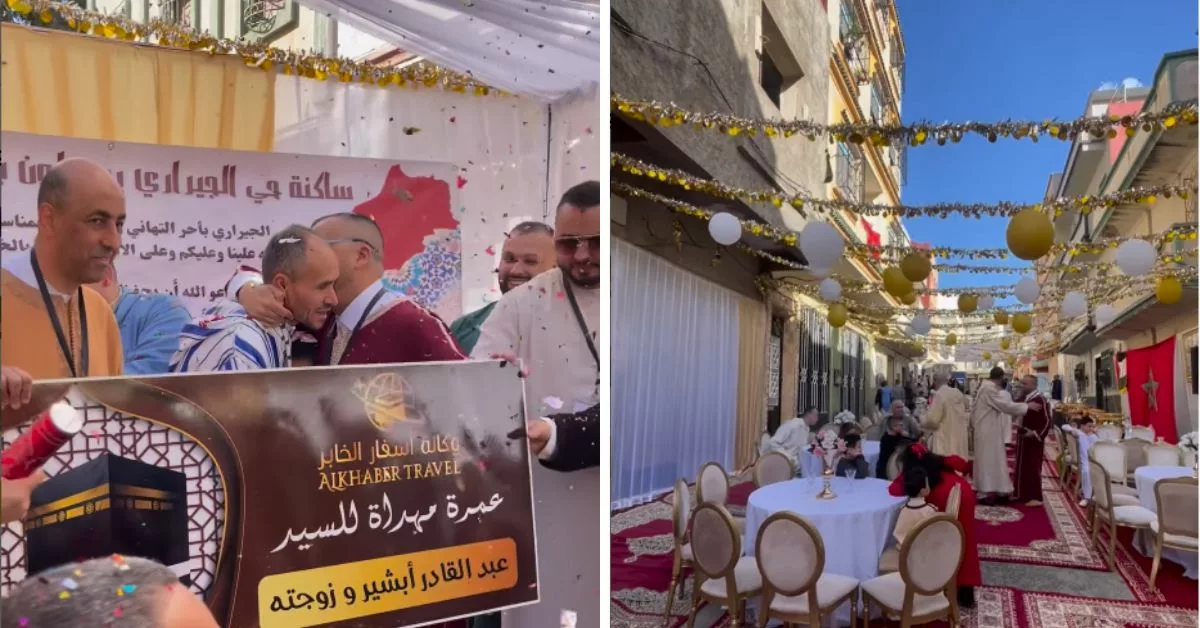أجواء العيد في طنجة: مبادرات جميلة تشمل تزيين الأحياء وتوزيع الحلويات ومفاجأة العمرة