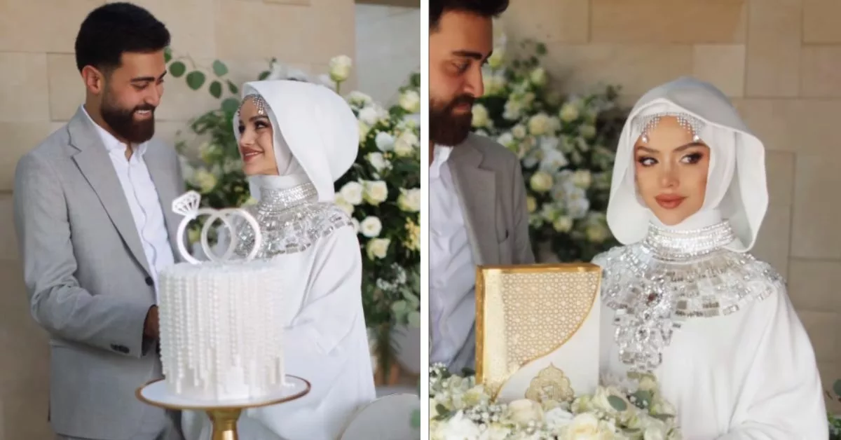 الشاف اللبنانية عبير الصغير و زوجها يختاران اللباس و الزفة المغربية في حفل زواجهما