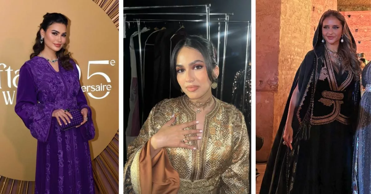 اطلالات النجمات في "أسبوع القفطان المغربي" بمراكش