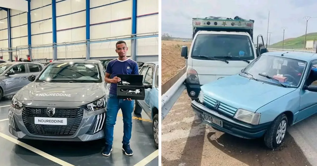 بعد تضحيته لايقاف سيارة تتحرك بدون سائق شركة "بيجو" تهديه سيارة فاخرة