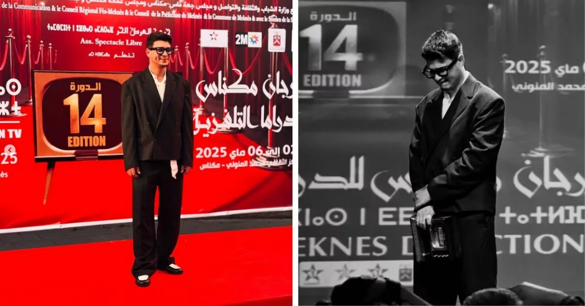 بكاء الفنان ربيع الصقلي بعد تتويجه بلقب أفضل ممثل لسنة 2025