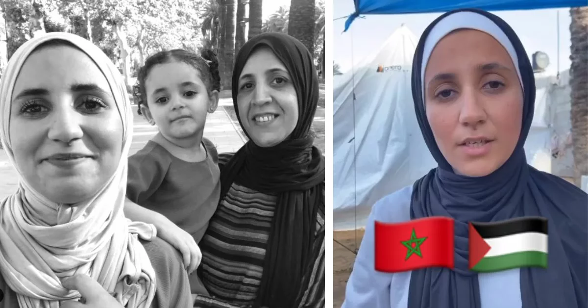 بدموع الفقد والدة سلمى صدوق المقيمة بغزة تستنجد بالملك لإجلاءها و أسرتها