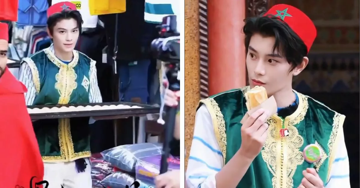 الممثل الصيني "يوشي" يستعد لتصوير برنامج "المطبخ الصيني" في مدينة طنجة