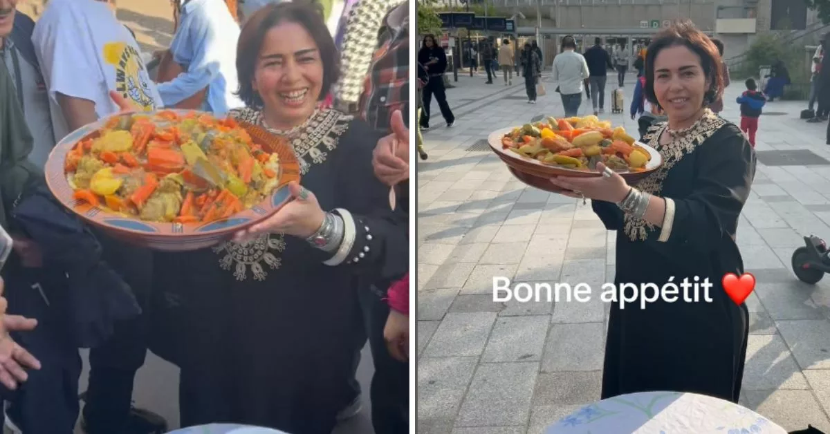 مغربية توزع الكسكس مجانا في الشوارع الفرنسية من أجل نشر الخير