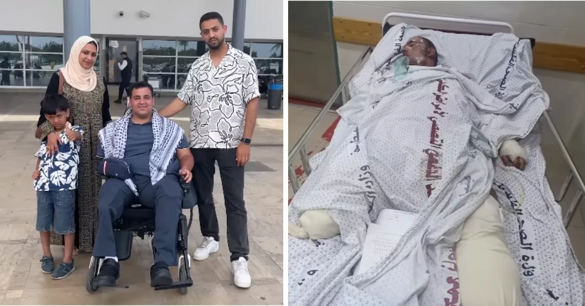 بتدخل من الملك شاب مغربي يعود الى المغرب بعد اصابة بليغة في الحرب على غزة