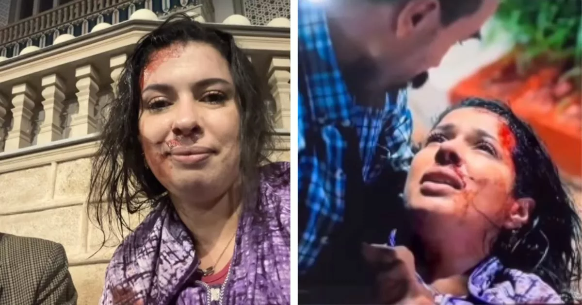 مونية لمكيمل تبكي تأثرا بمشهد موت شخصيتها "أمينة" في مسلسل "على غفلة"