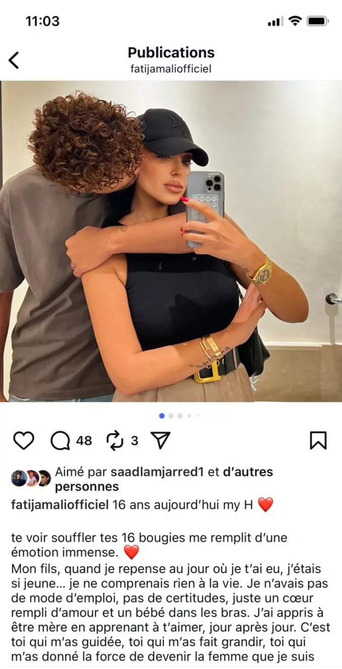 فاتي جمالي تحتفي بعيد ميلاد ابنها برسالة أمومية