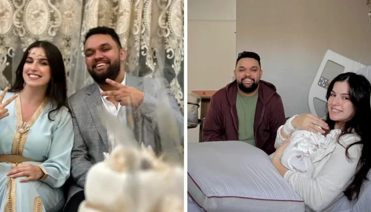 الفنان أسامة رمزي يحتفي بعيد ميلاده بصورة مع زوجته وطفله