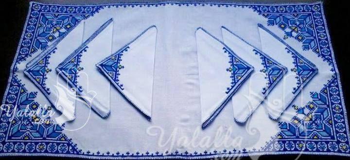 مناديل مطرزة بالطرز الفاسي و الرباطي للصواني و البلاتوهات "صور" yalalla (16)