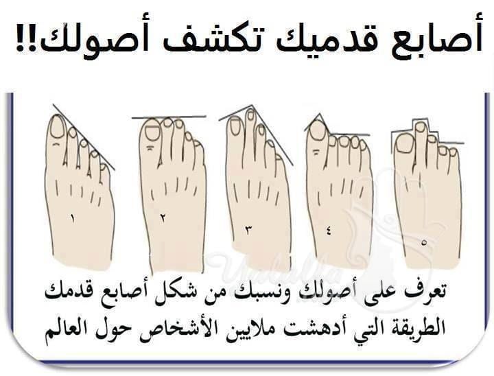 أصابع قدمك تكشف أصلك ونسبك