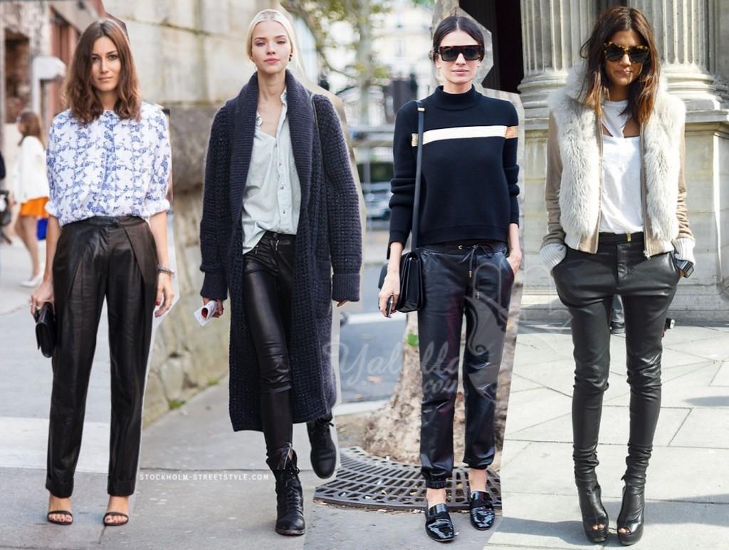 how to wear leather pants trend ways to wear leather joggers trousers fashion blog outfits 2014 spring