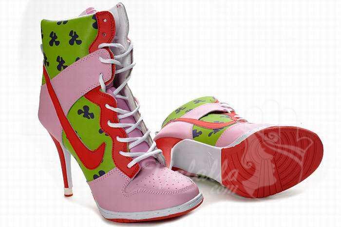 Women-Patrick-Star-Nike-Dunk-Heels-High-Green-Pink-Red