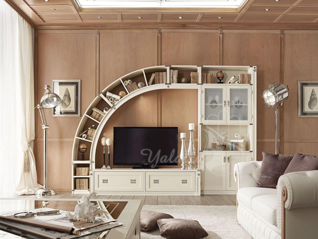 minimalist-wall-units-for-wonderful-living-room-decor-vintage-wood-tv-wall-unit-with-curve-book-wall-rack-and-glass-cabinets