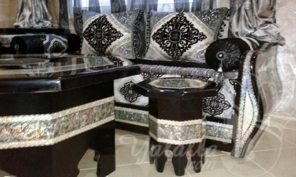 أحدث زخرفات الأثاث الخشبي الخاص بالصالون المغربي