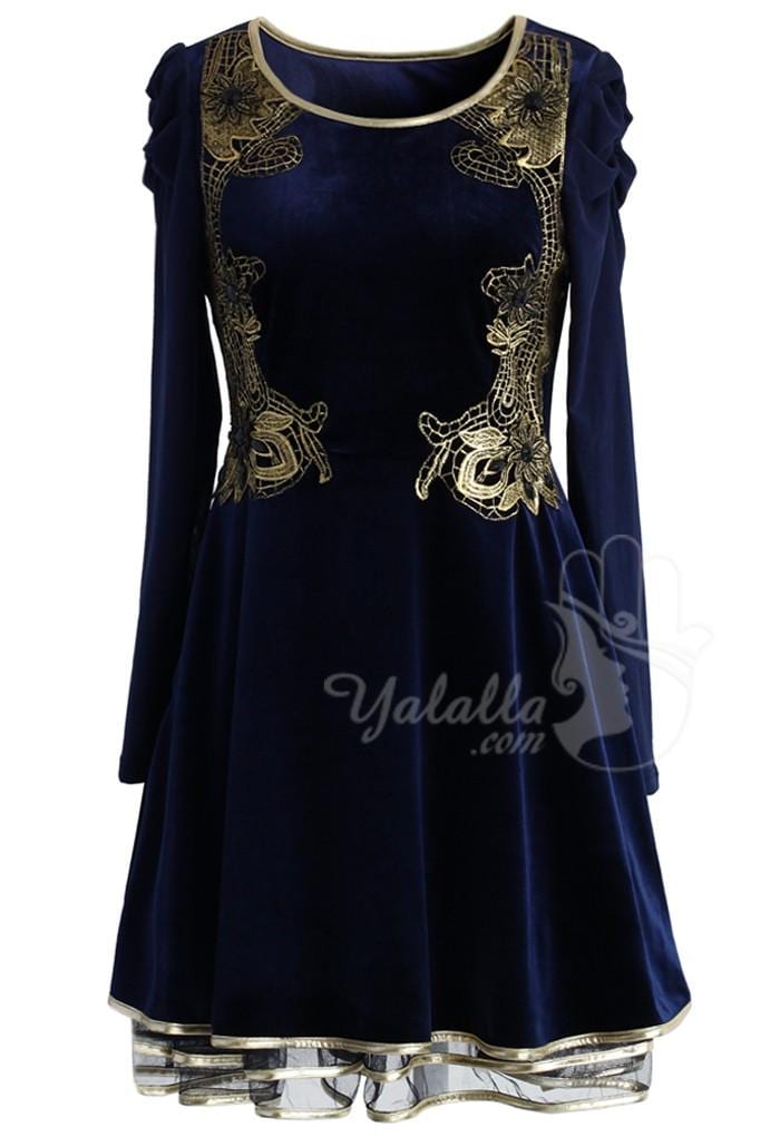 Golden-Age-Velvet-Tulle-Dress