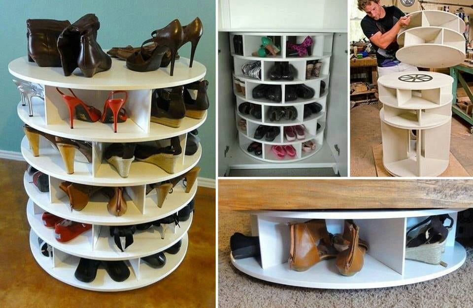 طرق مبتكرة من أبسط الأشياء لتخزين الأحذية