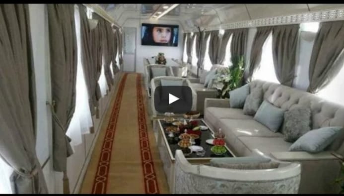حصريا ولأول مرة... شاهد فيديو من داخل القطار الخاص بالملك محمد السادس