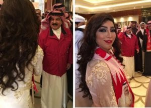 بالفيديو والصور...دنيا بطمة تتدلل بقفطان ملكي رفقة زوجها في مهرجان البحرين