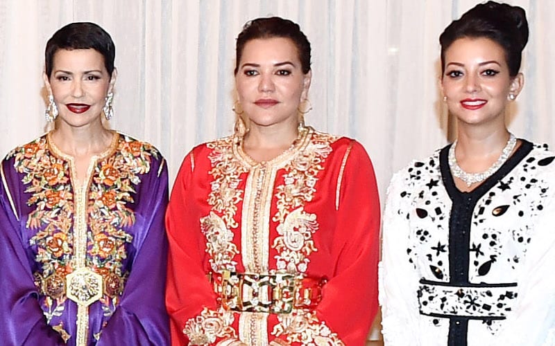 أروع القفاطين المغربية المخزنية التي ارتدتها أميرات المغرب