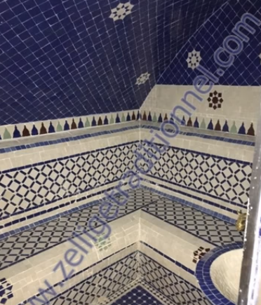 ديكور حمامات مغربية بالزليج التقليدي