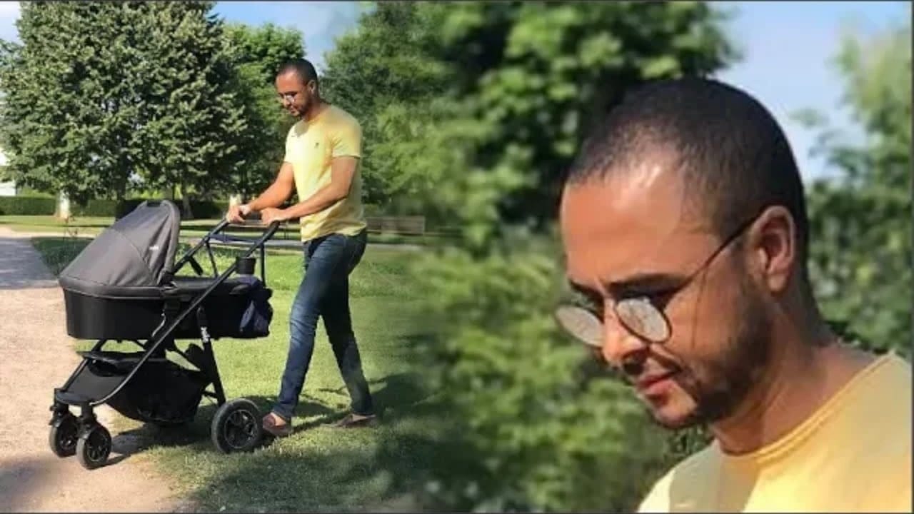 أول ظهور للإعلامي هشام مسرار رفقة ابنه أصيل حديث الولادة