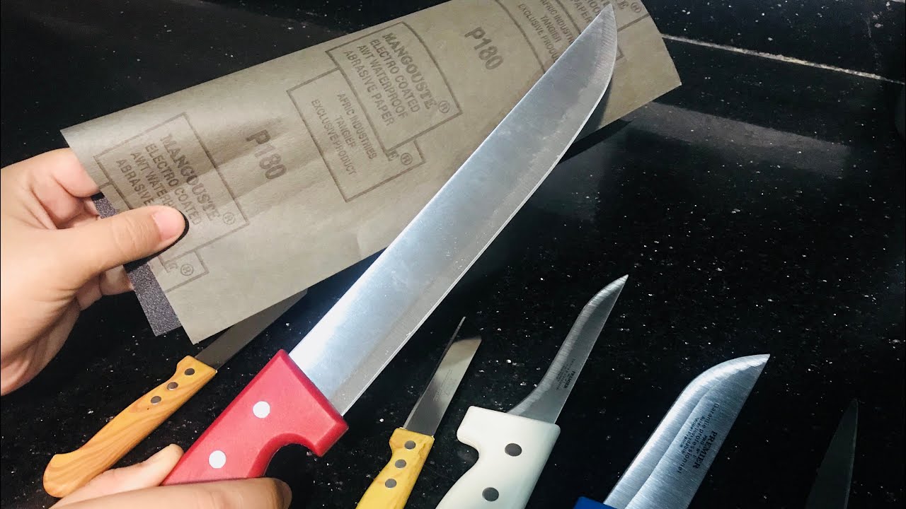 طريقة الورق الخشن لجعل سكاكين العيد حادة