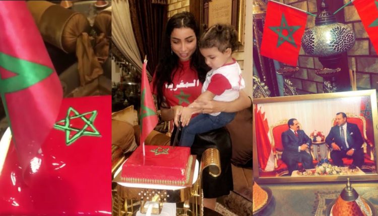 هكذا احتفلت دنيا بطمة بذكرى المسيرة الخضراء رفقة زوجها و ابنتها في البحرين