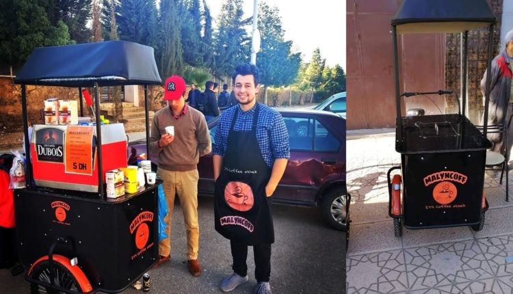 أول شاب مغربي ينجح في انجاز مقهى متنقل كمشروع خاص ب 20 ألف درهم